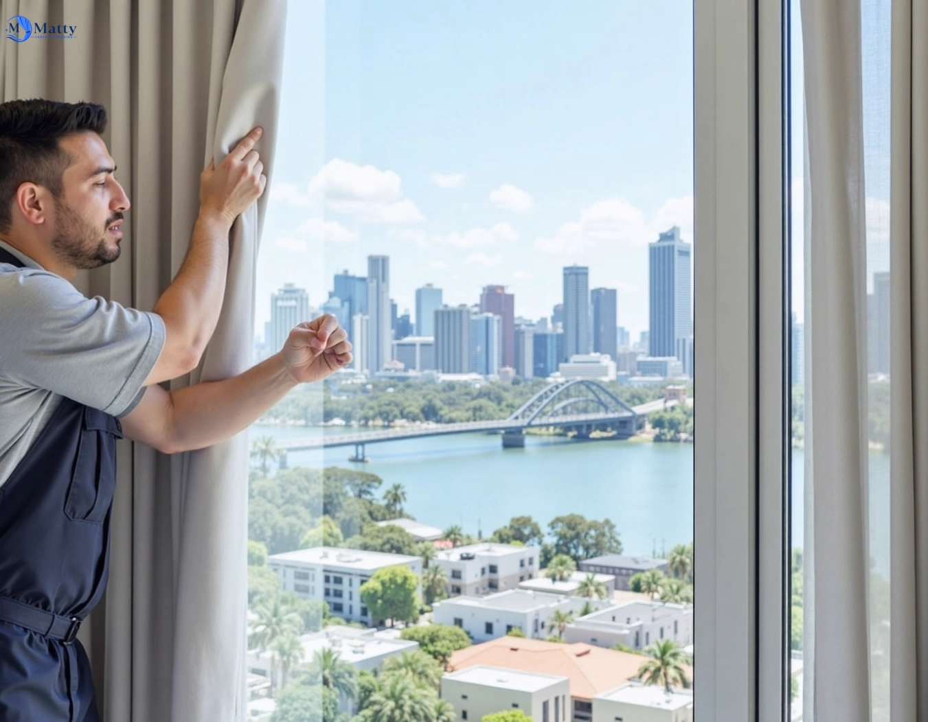 Professional curtain steam cleaning service buderim QLD by Matty Curtain Cleaning