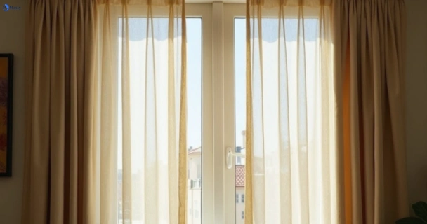Dull dusty drapes in buderim before professional cleaning